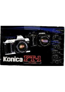 Konica FT 1 manual. Camera Instructions.